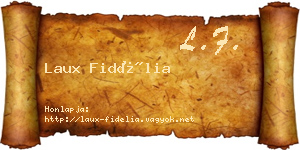 Laux Fidélia névjegykártya